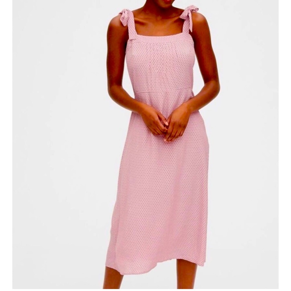 Gap womans tie strap midi pink Dress Size 8 Medium